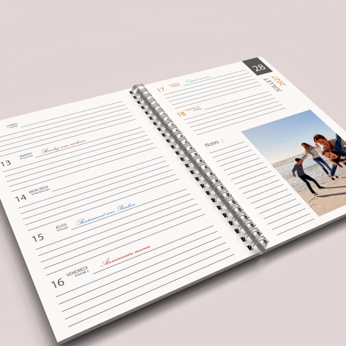 Agenda photo personnalisé