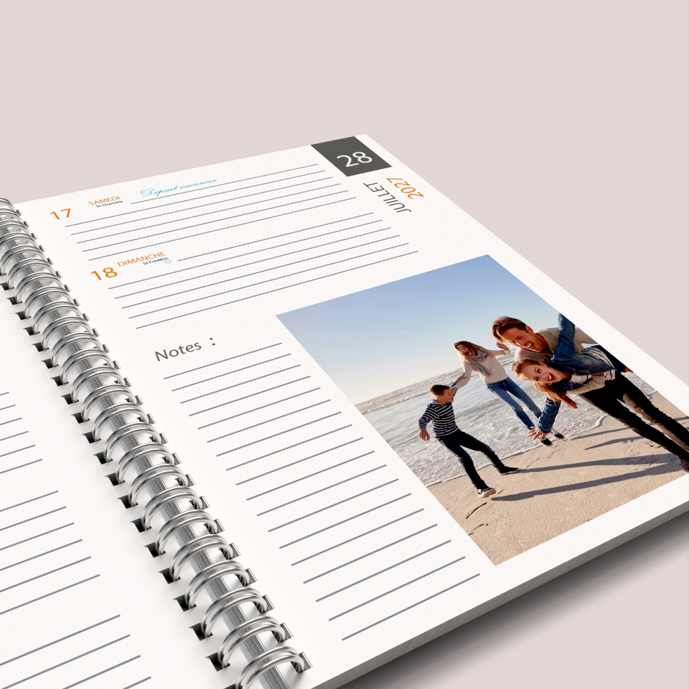 Agenda photo personnalisé