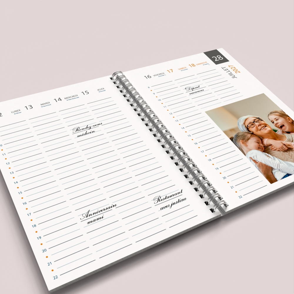 Agenda photo personnalisé