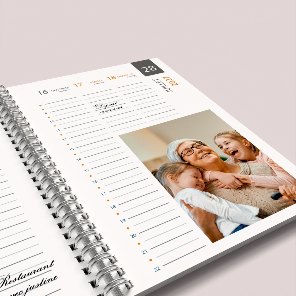 Agenda photo personnalisé
