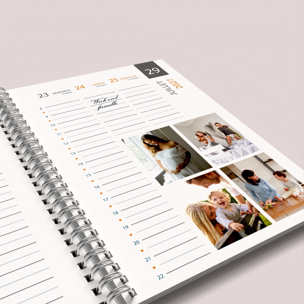 Agenda photo personnalisé