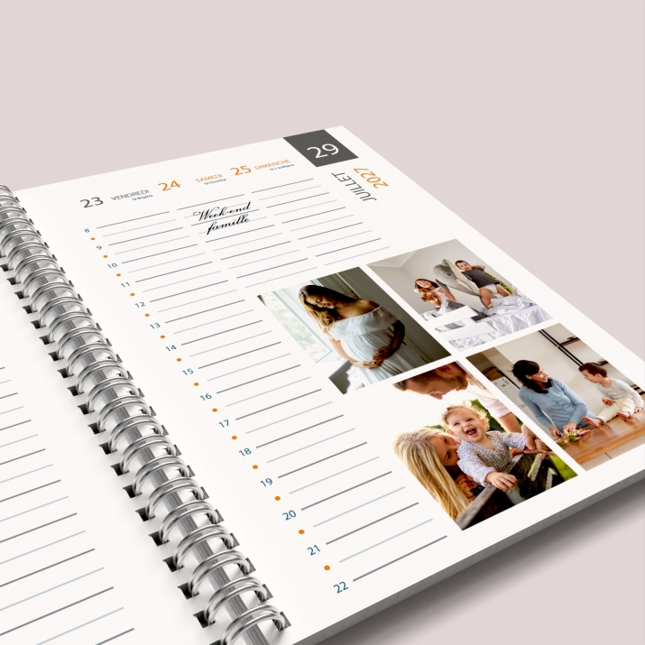 Agenda photo personnalisé