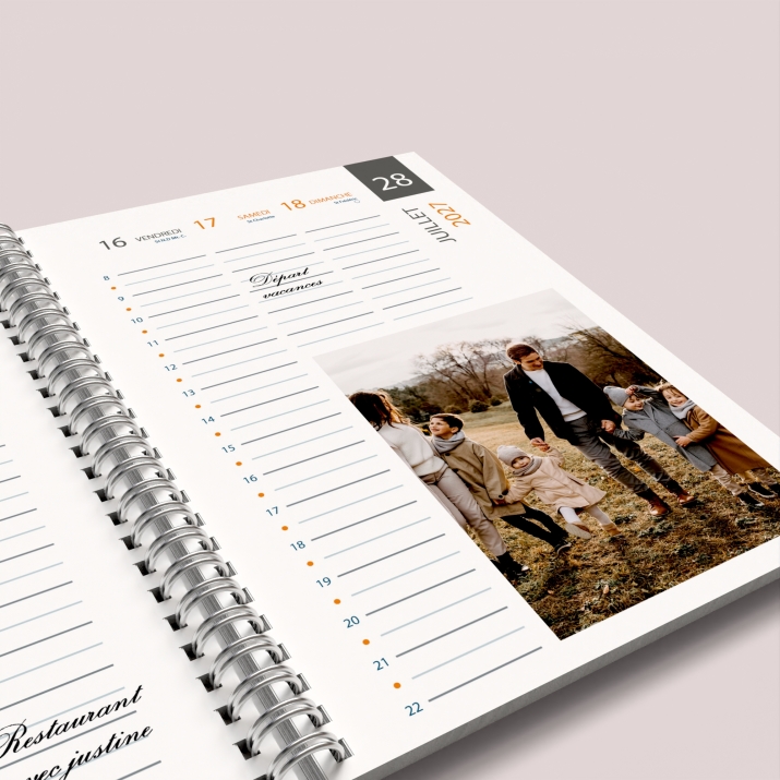 Agenda photo personnalisé