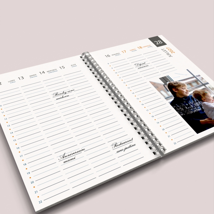 Agenda photo personnalisé