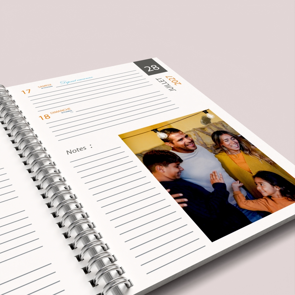 Agenda photo personnalisé