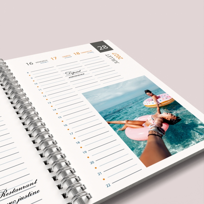 Agenda photo personnalisé