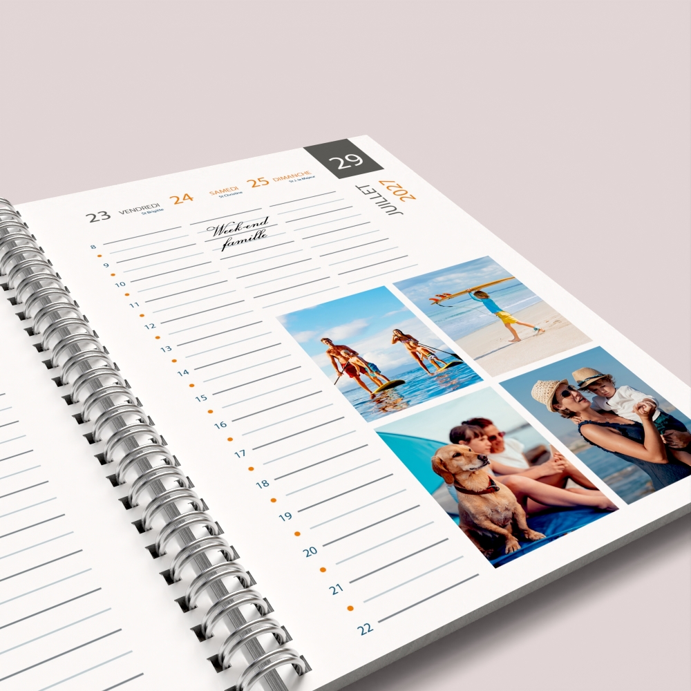 Agenda photo personnalisé