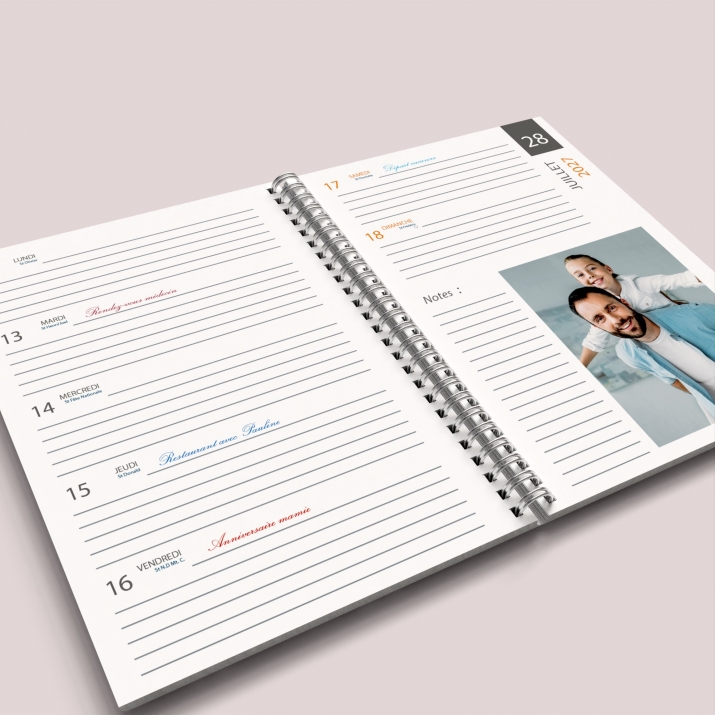 Agenda photo personnalisé