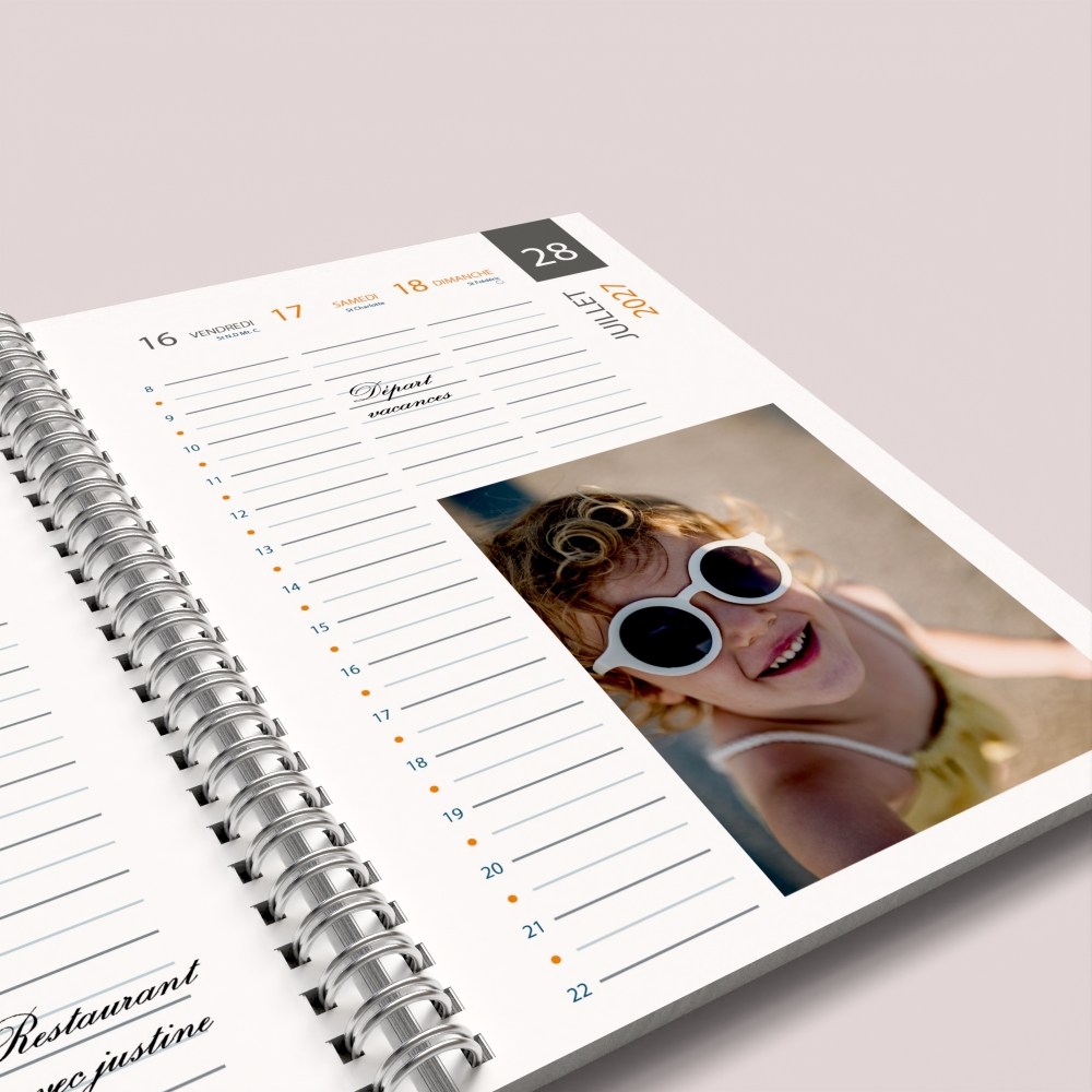 Agenda photo personnalisé