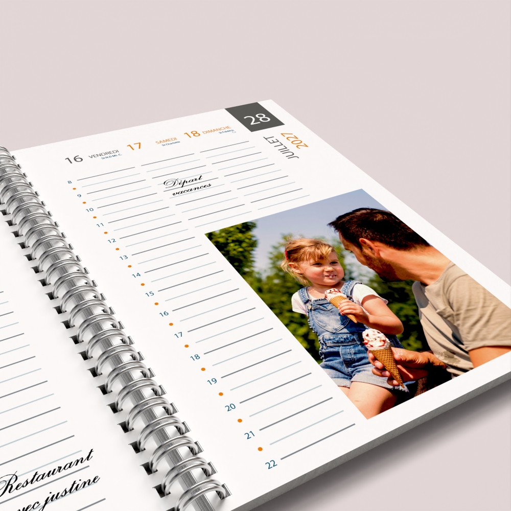 Agenda photo personnalisé