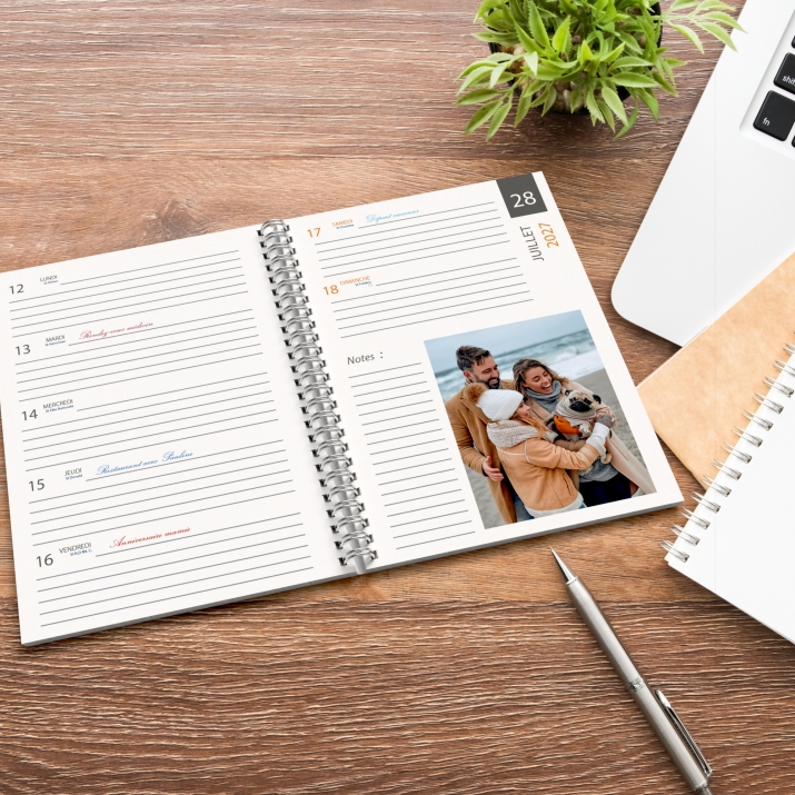 Agenda photo personnalisé