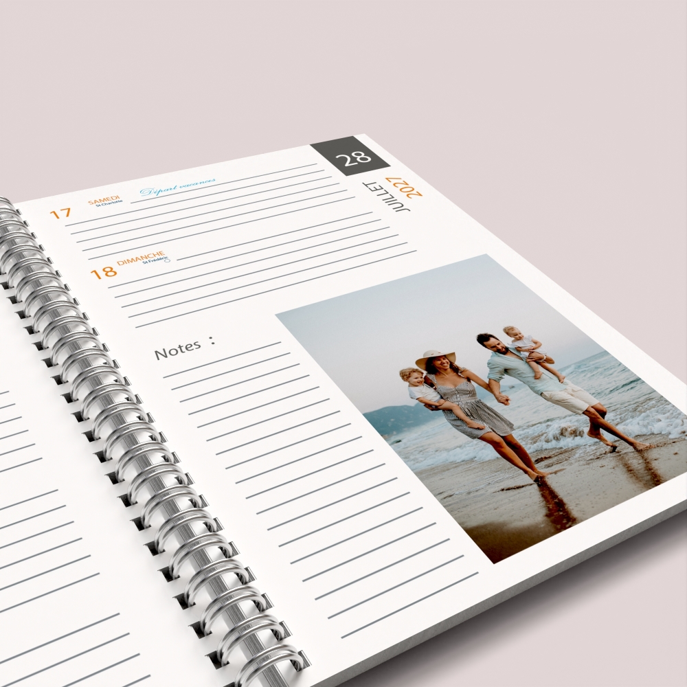 Agenda photo personnalisé