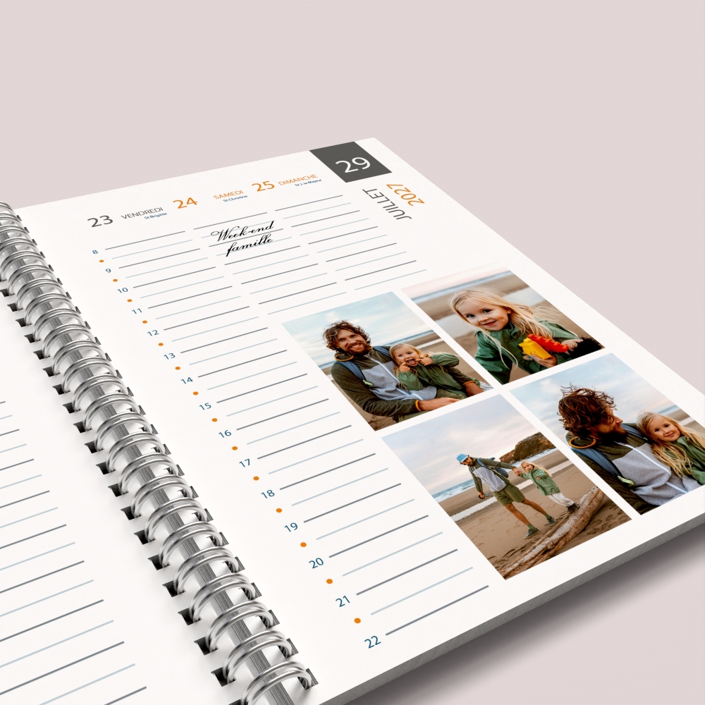 Agenda photo personnalisé