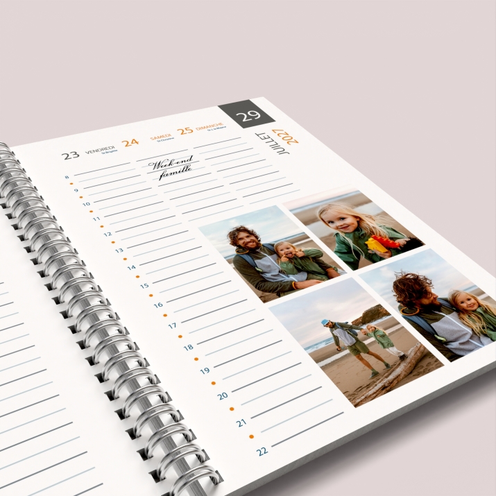 Agenda photo personnalisé