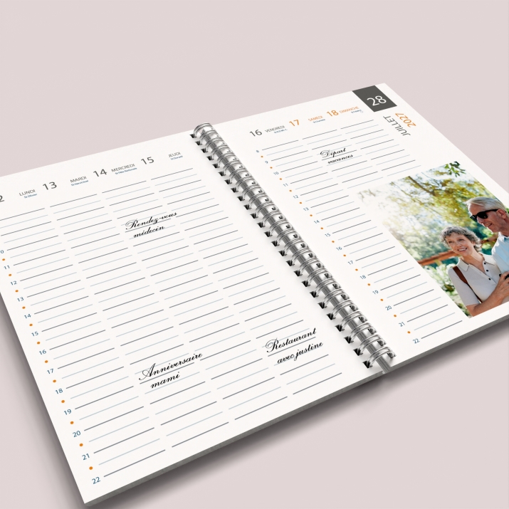 Agenda photo personnalisé