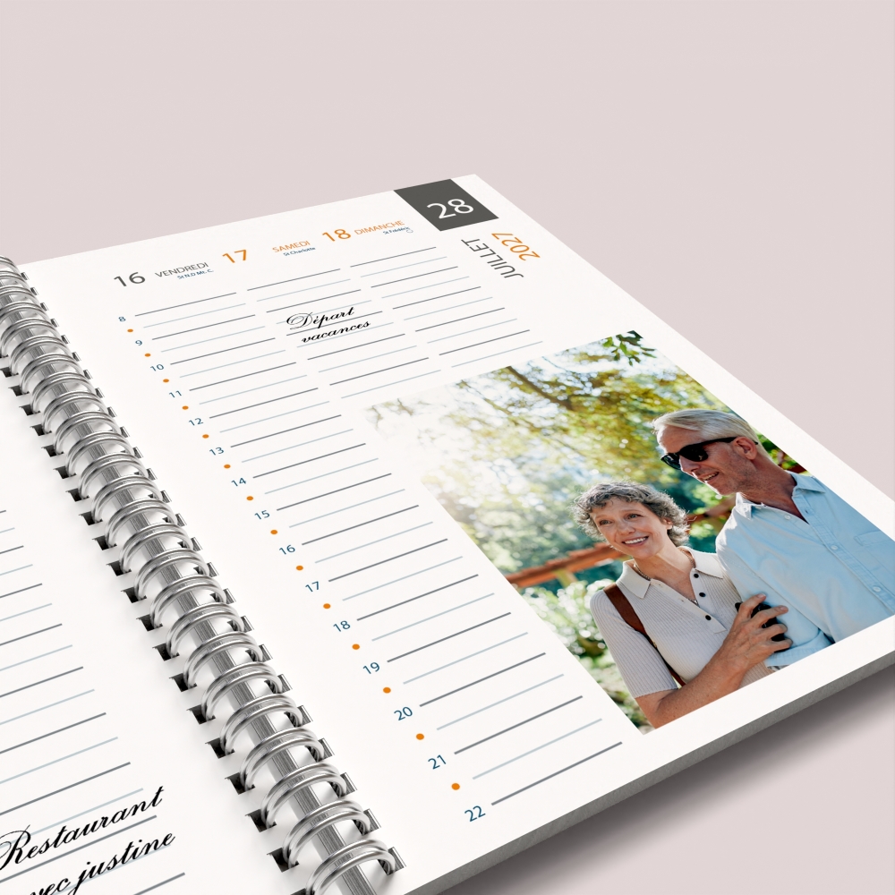 Agenda photo personnalisé