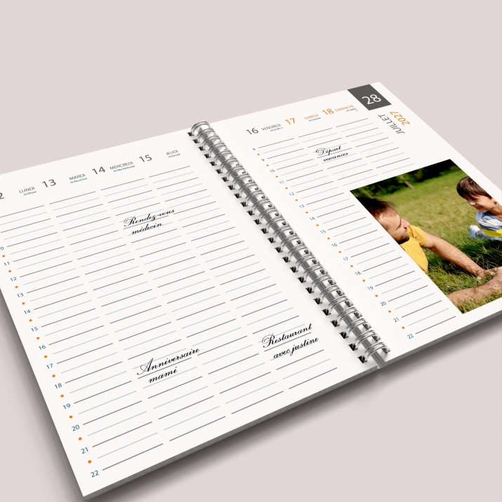 Agenda photo personnalisé