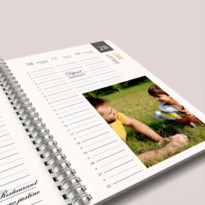Agenda photo personnalisé