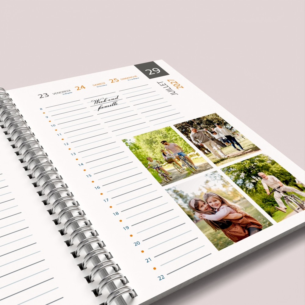 Agenda photo personnalisé