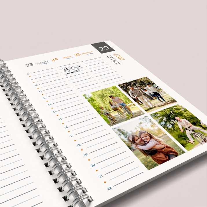 Agenda photo personnalisé