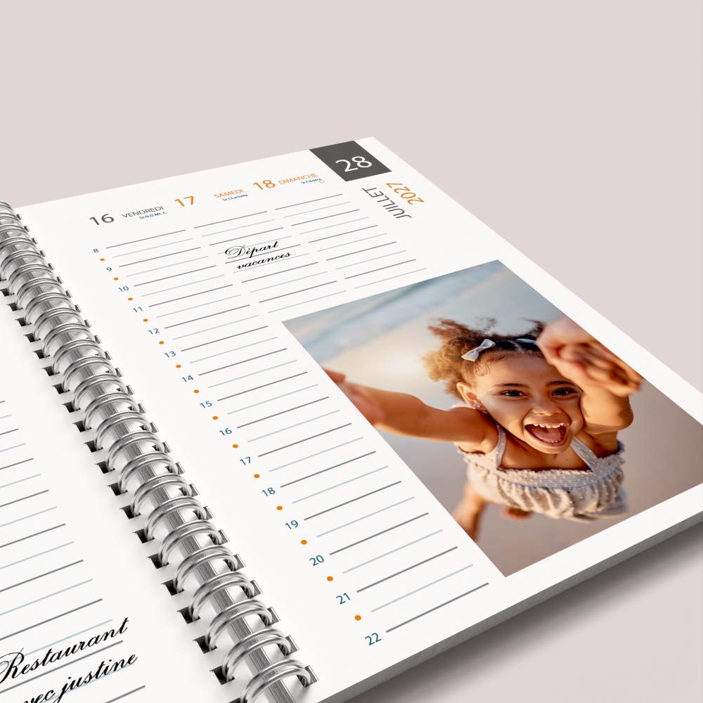 Agenda photo personnalisé
