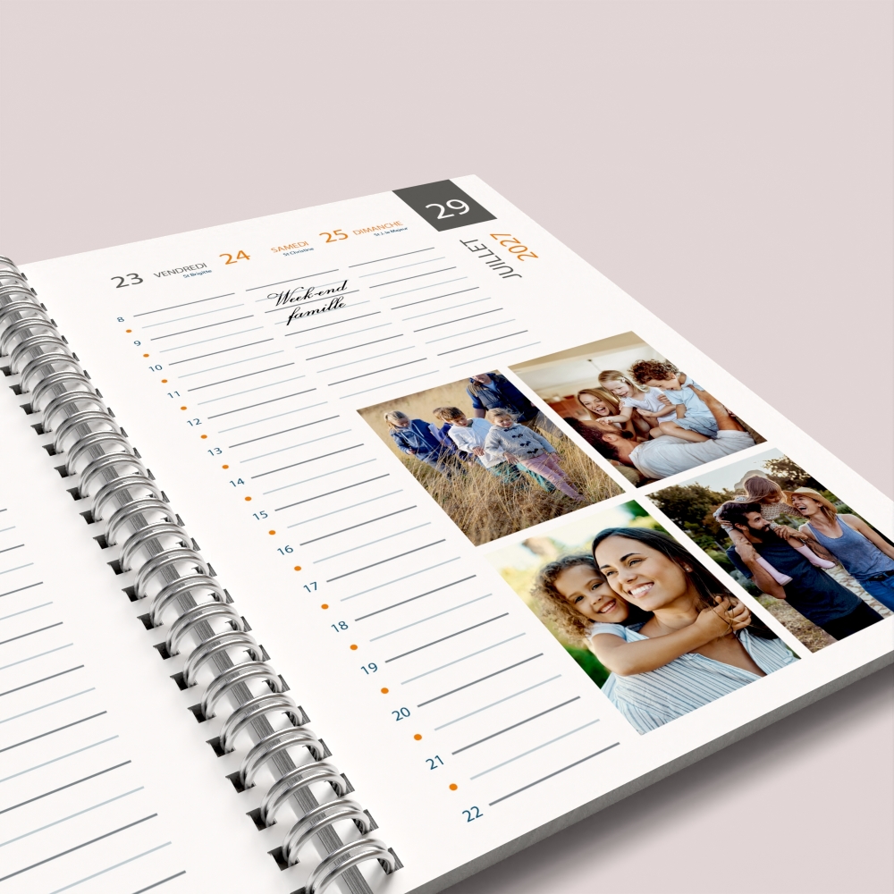 Agenda photo personnalisé
