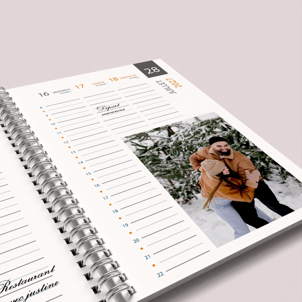 Agenda photo personnalisé
