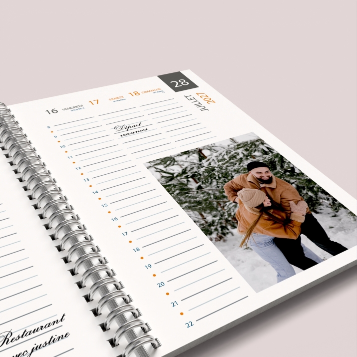 Agenda photo personnalisé