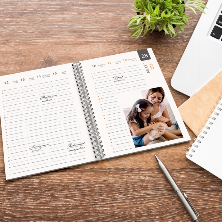 Agenda photo personnalisé