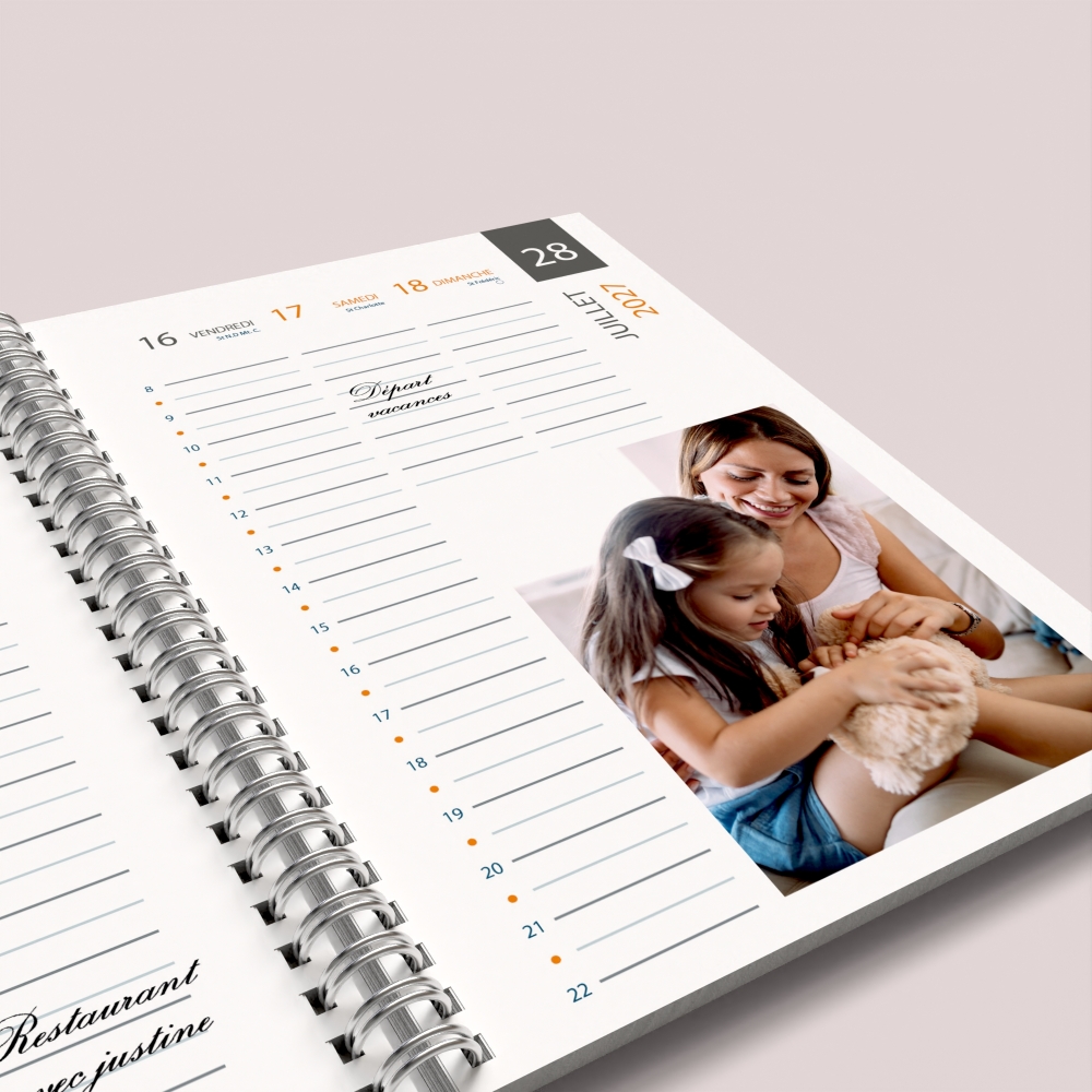 Agenda photo personnalisé