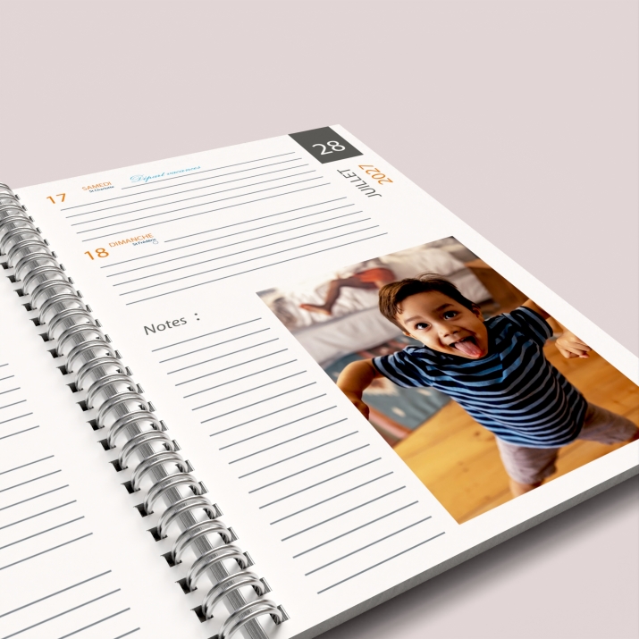 Agenda photo personnalisé