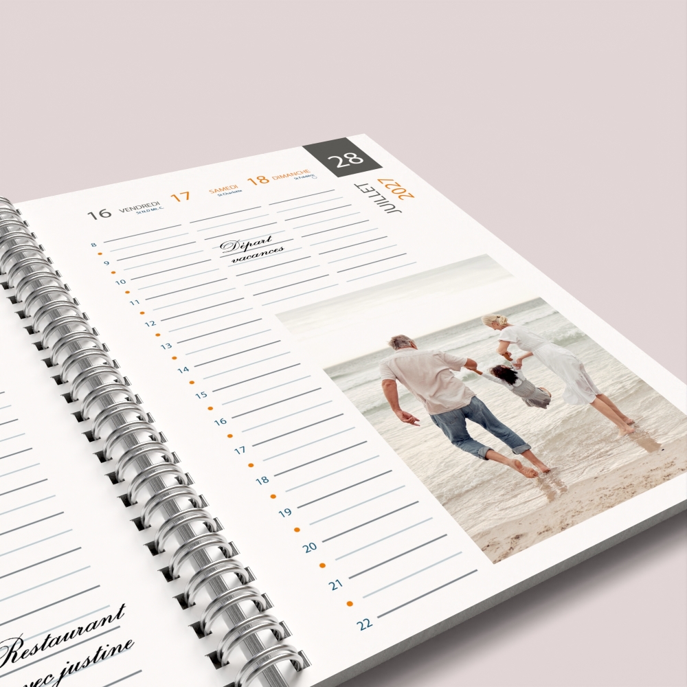 Agenda photo personnalisé