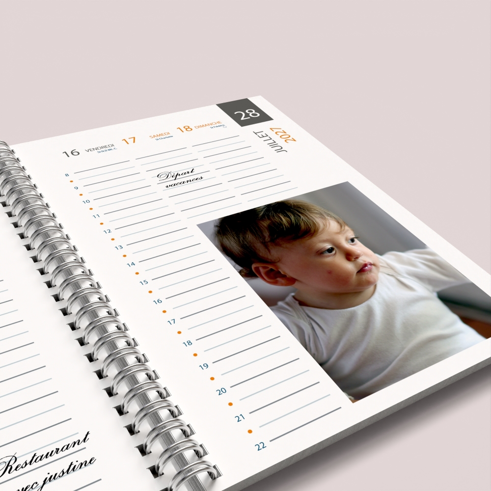 Agenda photo personnalisé