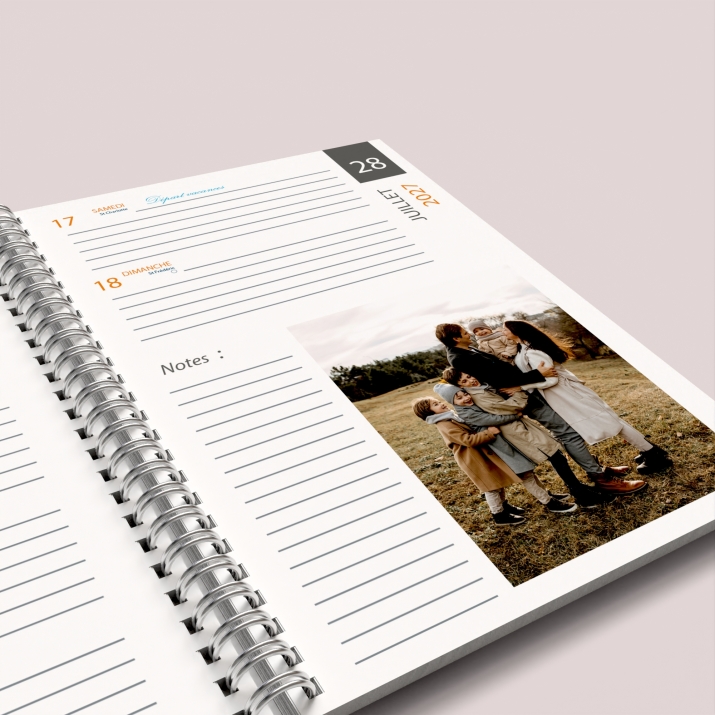 Agenda photo personnalisé