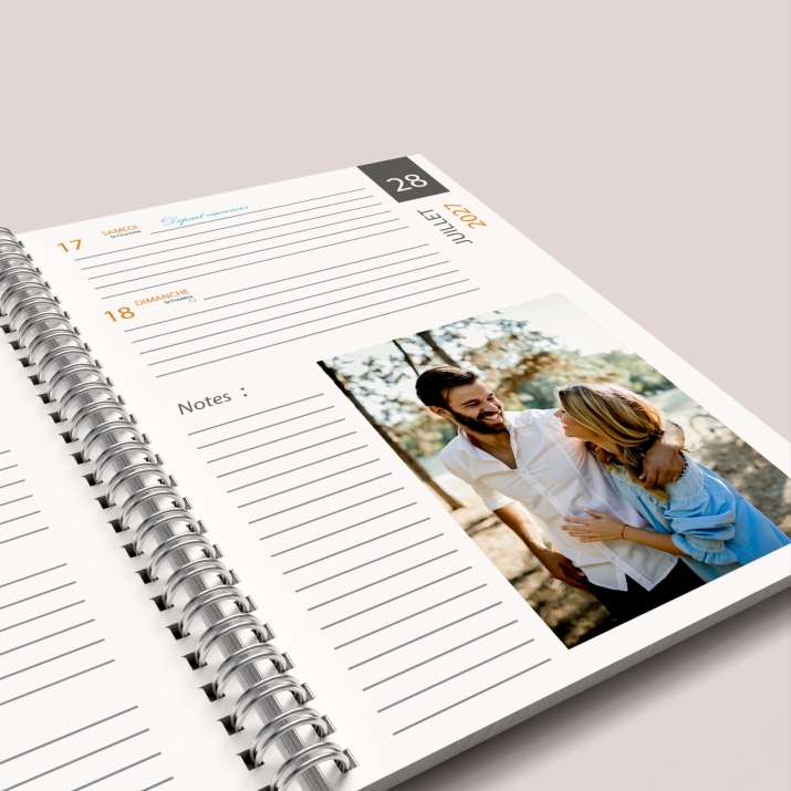 Agenda photo personnalisé