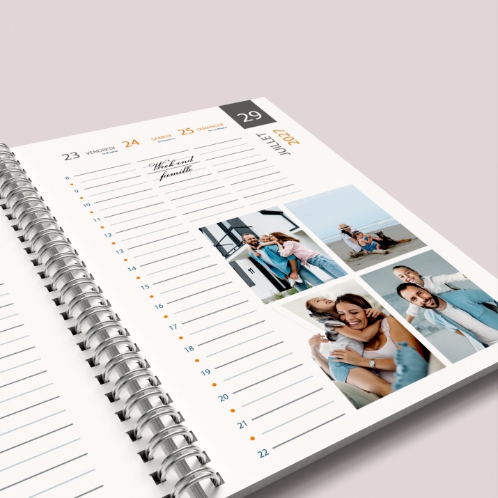 Agenda photo personnalisé