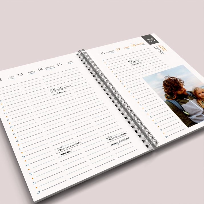 Agenda photo personnalisé