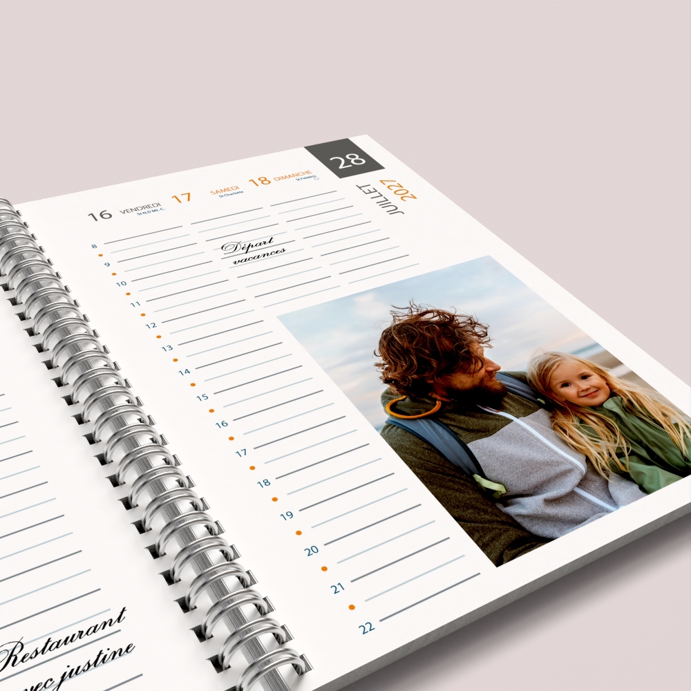 Agenda photo personnalisé
