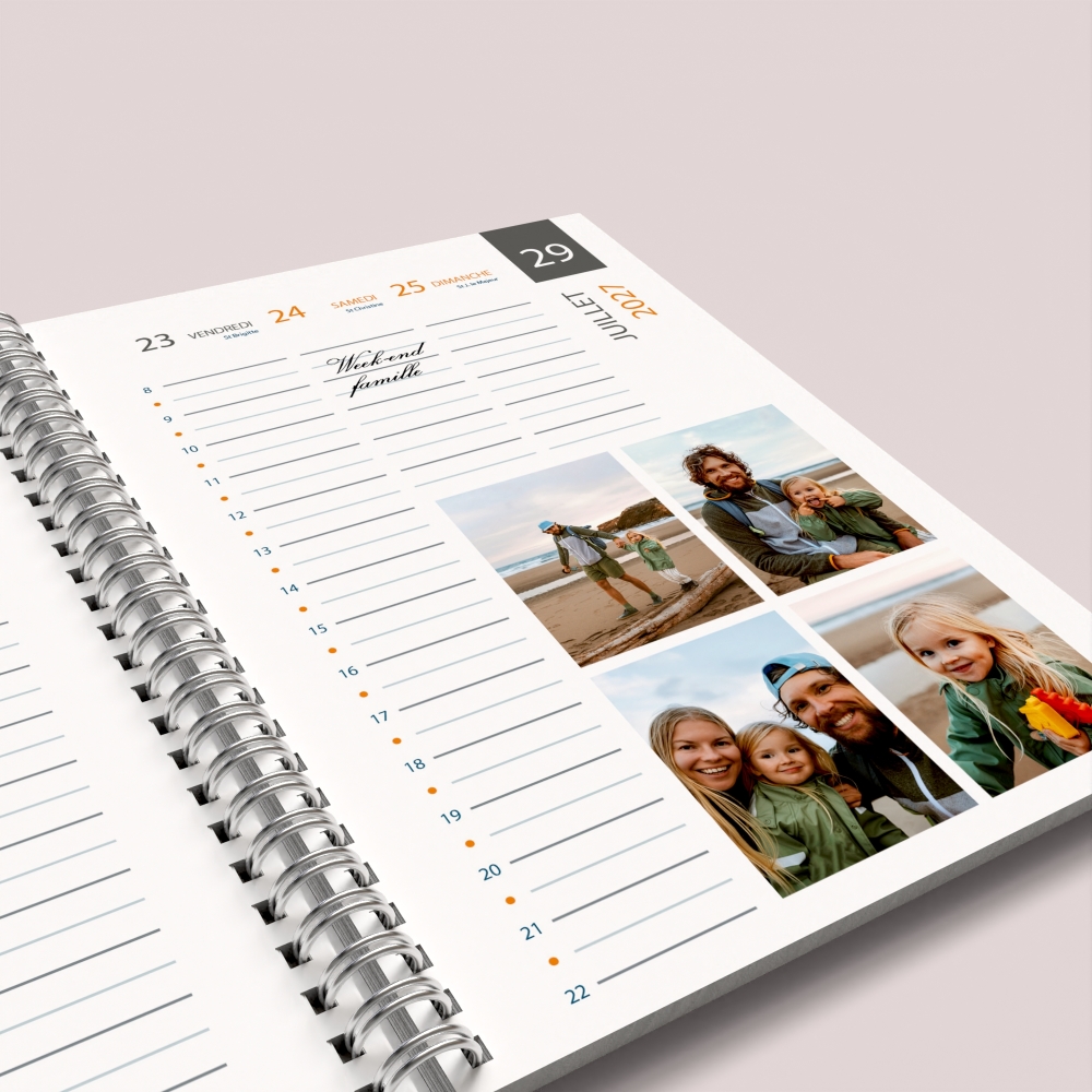 Agenda photo personnalisé