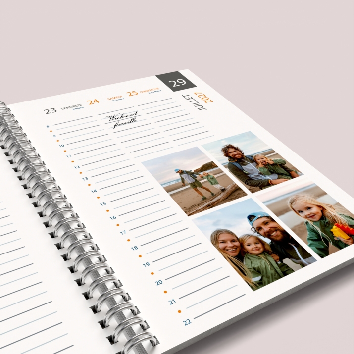 Agenda photo personnalisé
