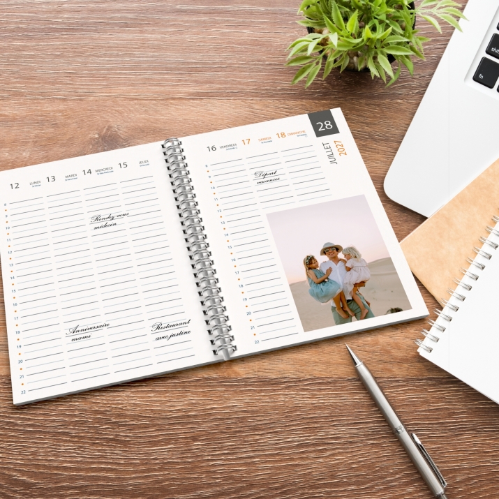 Agenda photo personnalisé