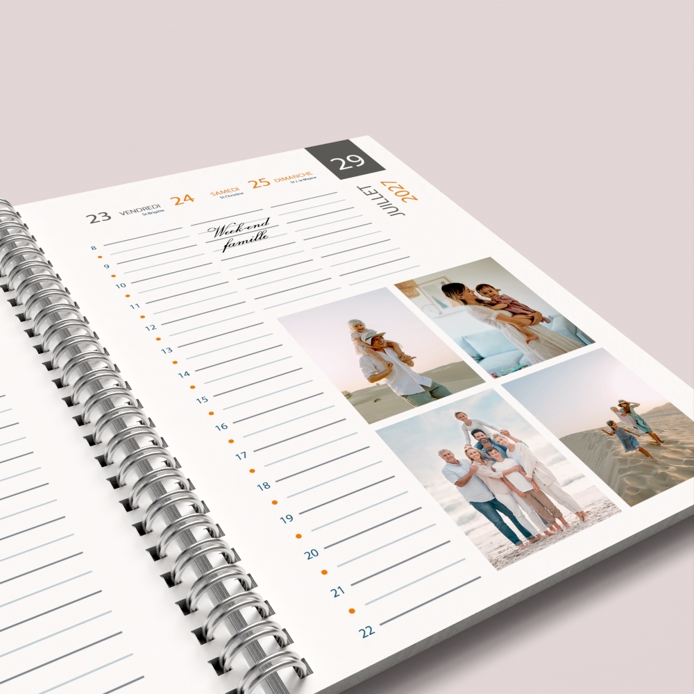 Agenda photo personnalisé