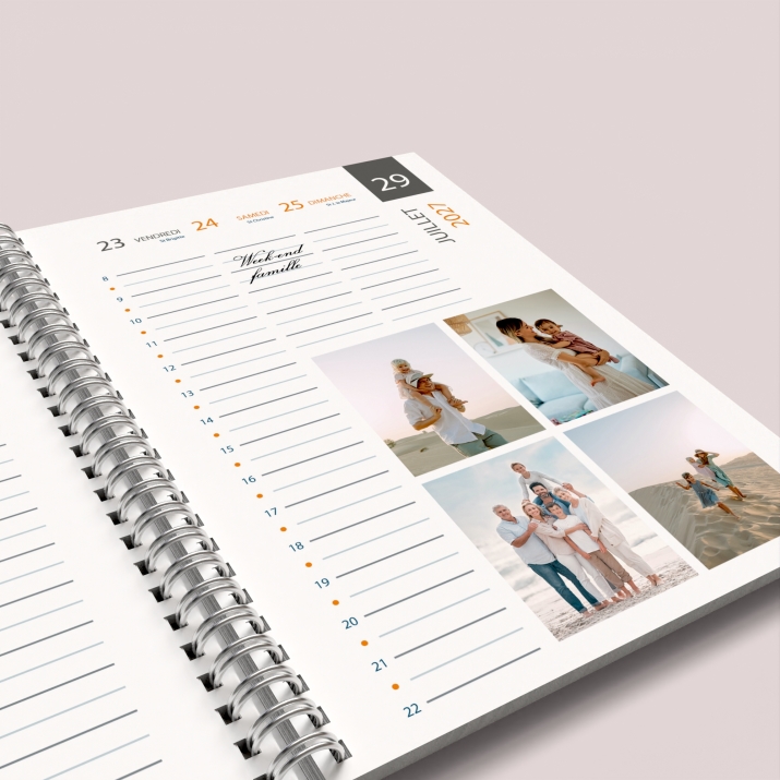 Agenda photo personnalisé