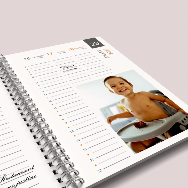 Agenda photo personnalisé
