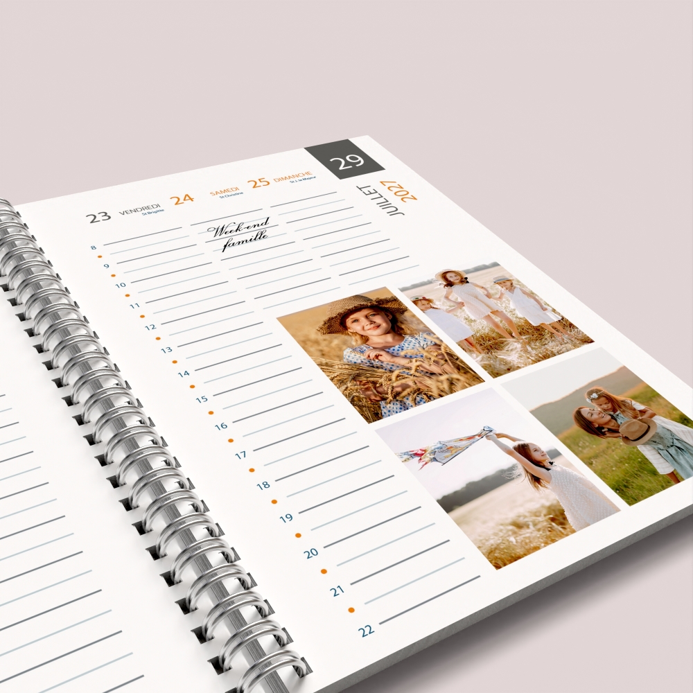 Agenda photo personnalisé