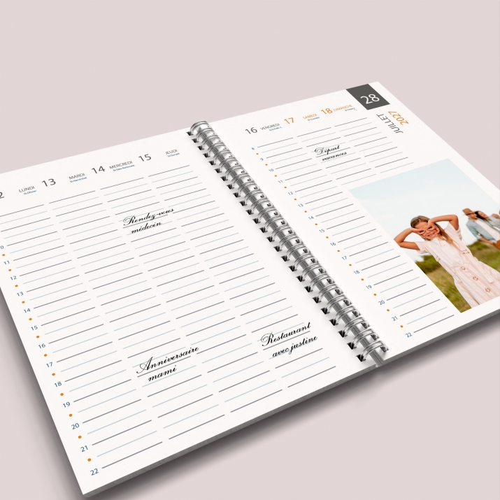 Agenda photo personnalisé