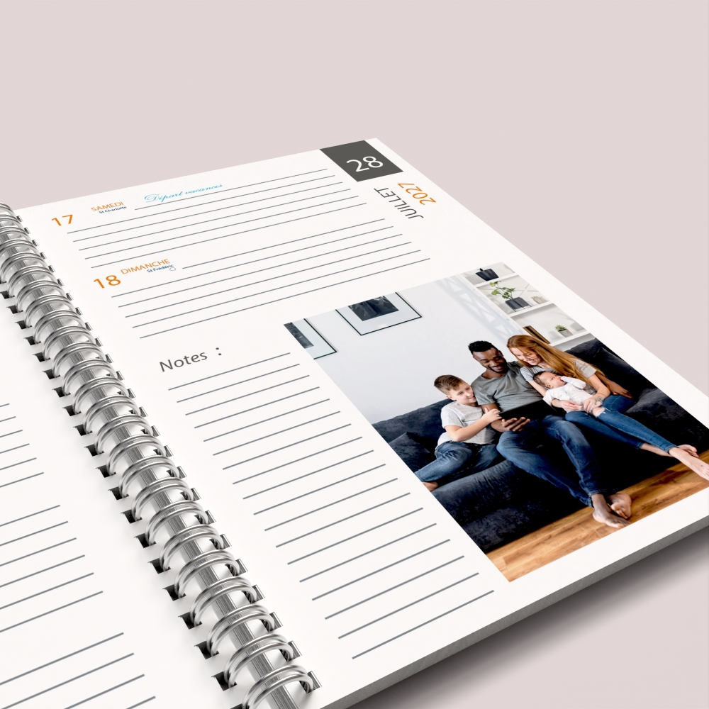 Agenda photo personnalisé
