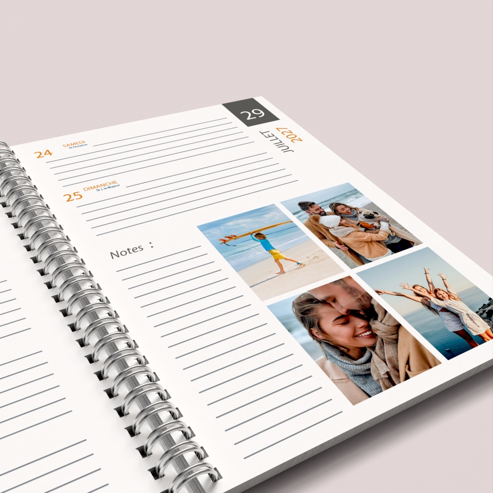 Agenda photo personnalisé