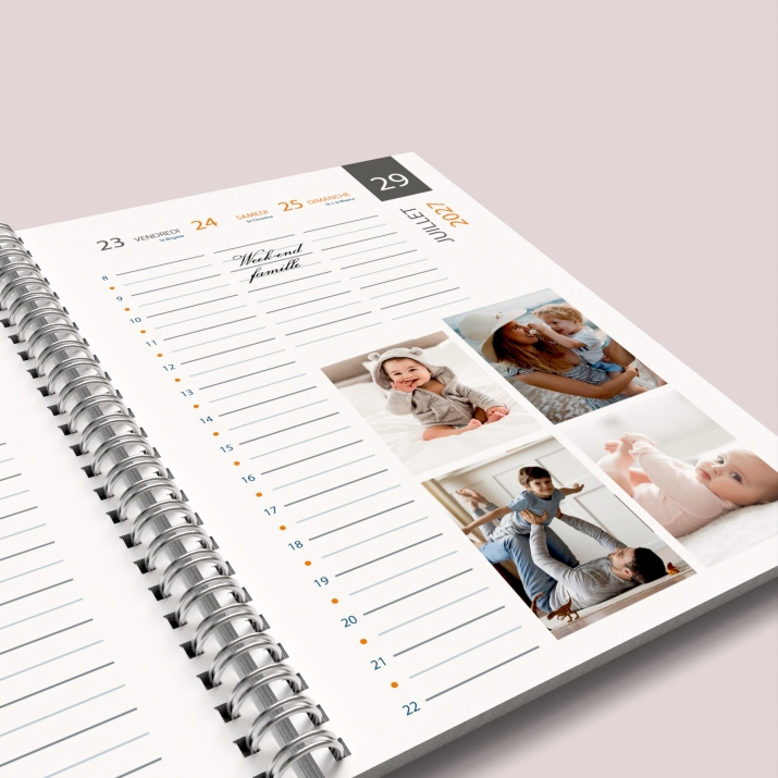 Agenda photo personnalisé