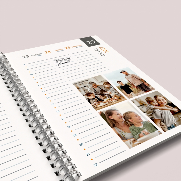 Agenda photo personnalisé